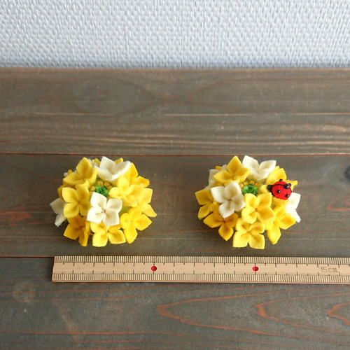 春の季節飾り 菜の花 2個セット フェルト 置物 その他置物 あでりー