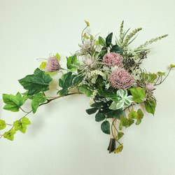 モーブピンクの花束☆スワッグ『Creema限定』～約60cm～ 5枚目の画像