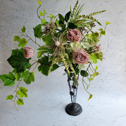 モーブピンクの花束☆スワッグ『Creema限定』～約60cm～ 1枚目の画像