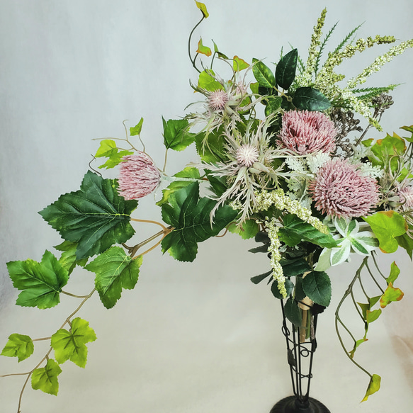 モーブピンクの花束☆スワッグ『Creema限定』～約60cm～ 4枚目の画像