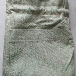 ６３２７　色大島紬の着物で作った巾着袋＃送料無料 9枚目の画像