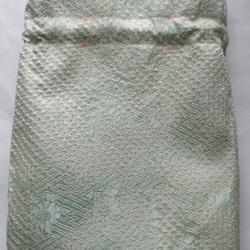 ６３２７　色大島紬の着物で作った巾着袋＃送料無料 11枚目の画像