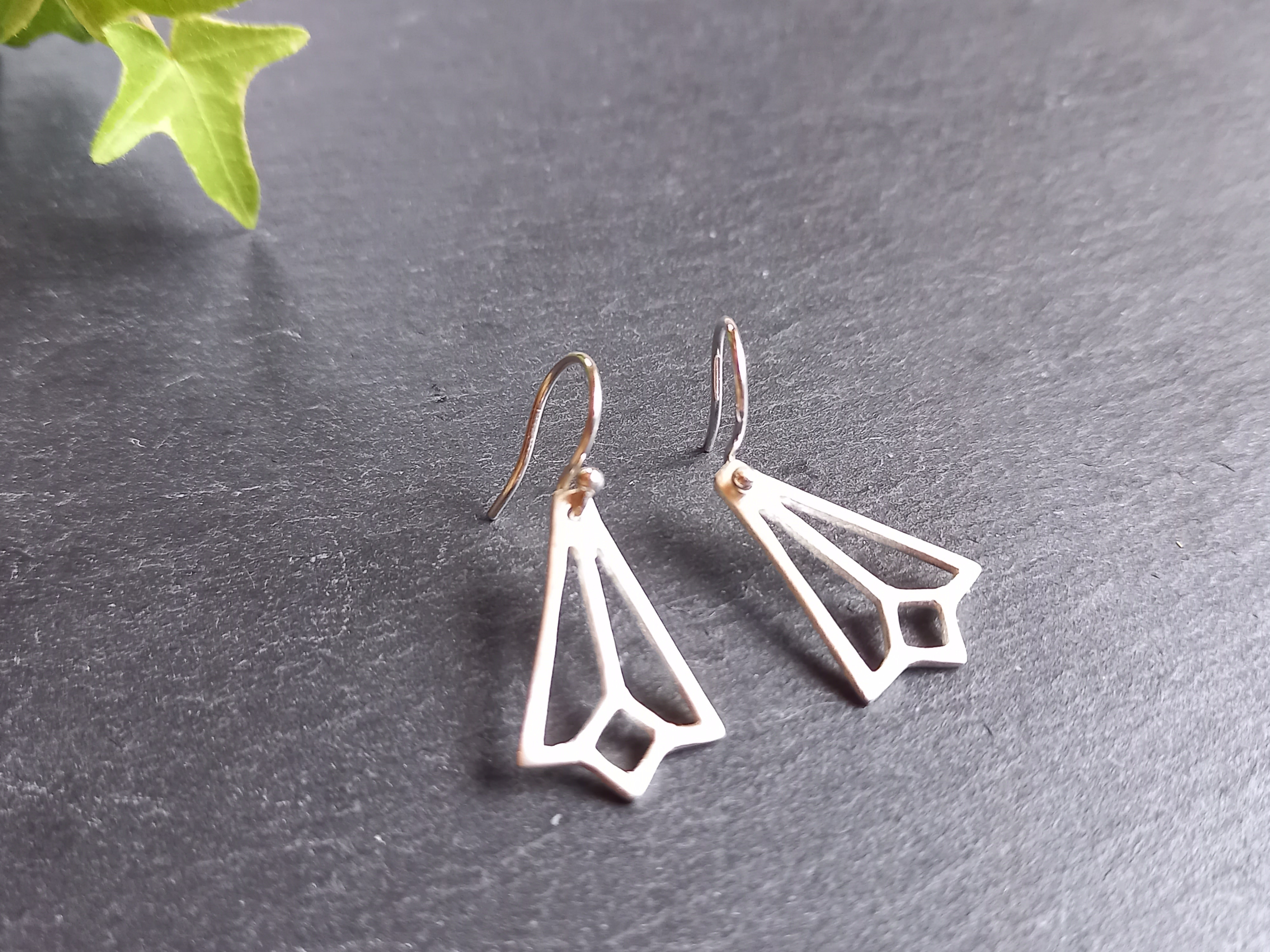 Utoka  ⭐silver   レトロ模様  ピアス