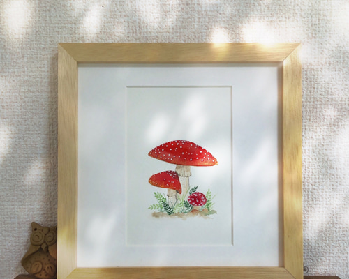 3つ子きのこの水彩画 (原画) 3つ子きのこの水彩画 (原画) | 水彩画