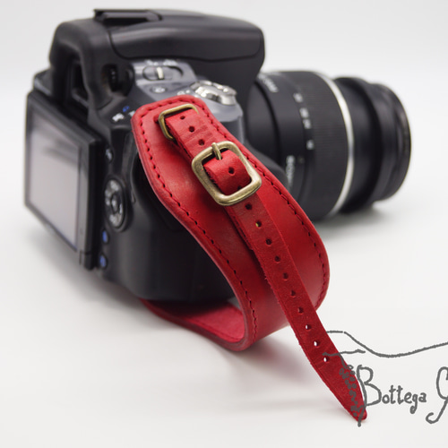 カメラストラップ ハンドストラップ グリップタイプ 本革 くいくシュー