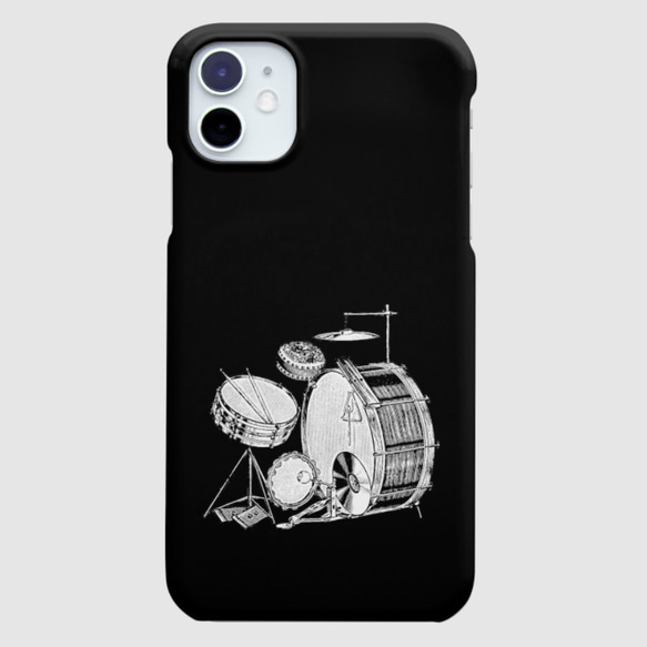(iPhone用)ドラムのスマホケース【楽器シリーズ】 1枚目の画像