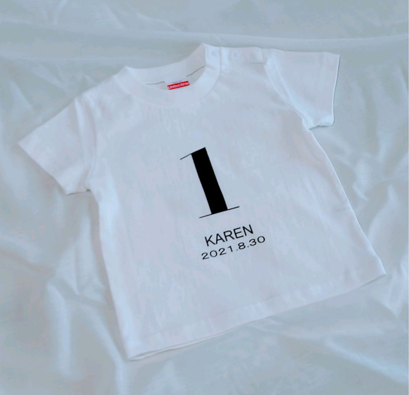 1歳バースデー 誕生日 ロンパース Tシャツ 1枚目の画像