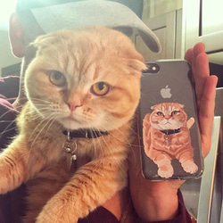 【オーダーメイド】うちの子 スマホケース 猫犬 ペット 肖像画似顔絵 iPhone 15 14 Android全機種対応 5枚目の画像