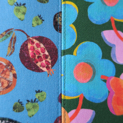 果物と花柄のハーフ＆ハーフトート・ブルー系・Sサイズ（リバティ） 7枚目の画像