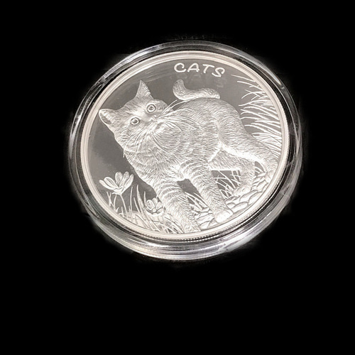 庭猫（フィジー 2022年）1オンス キャット銀貨 カラー版（新品未