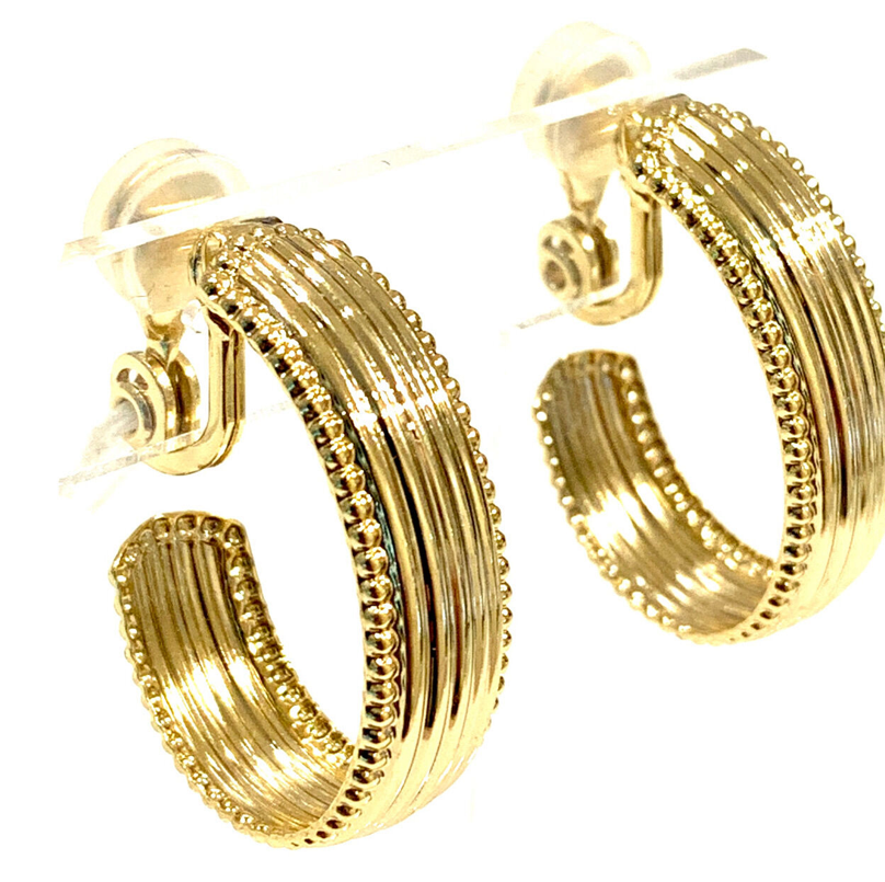 《受注製作》コスチュームジュエリー/ビジューイヤリング/G型/イヤリング/クリップ式【Deux Y】DJE-062