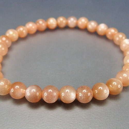 AAAオレンジムーンストーン約6mmブレスレット天然石石街 ブレスレット