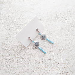 swaying blue earrings 1枚目の画像