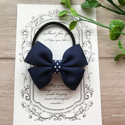 千鳥格子柄リボンの親子お揃いヘアアクセサリーセットA赤