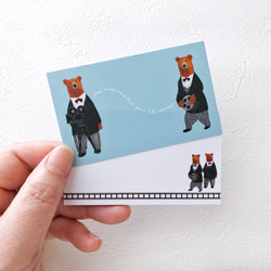 メッセージカード（クマ　3種類15枚セット） 9枚目の画像