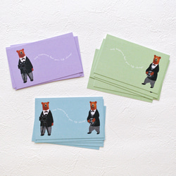 メッセージカード（クマ　3種類15枚セット） 11枚目の画像