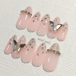 ピンクカラー うるうる ♡ネイルチップ 韓国 韓国ネイル ピンク