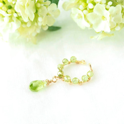 Circle Dangle Cuff（Peridot）-片耳- 1枚目の画像