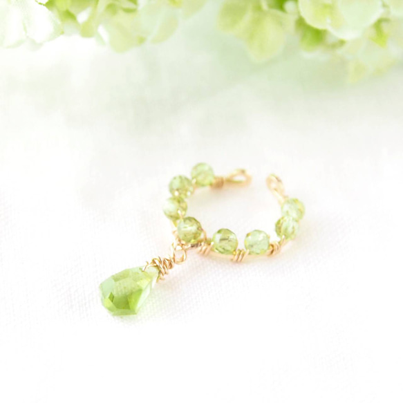 Circle Dangle Cuff（Peridot）-片耳- 7枚目の画像