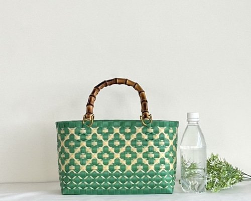 【最終値下げ】フェイラー　プラ カゴバック　BAG L ペールグリーン 最終値下げ】フェイラー プラ カゴバック BAG L ペールグリーン