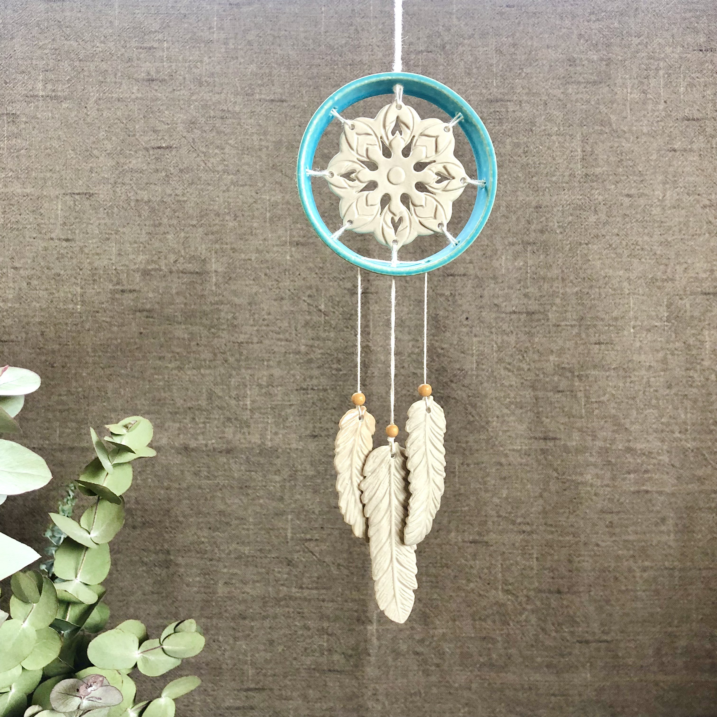 フェザーチャイム【リングあり】　風鈴　ドアチャイム　ドリームキャッチャー風鈴