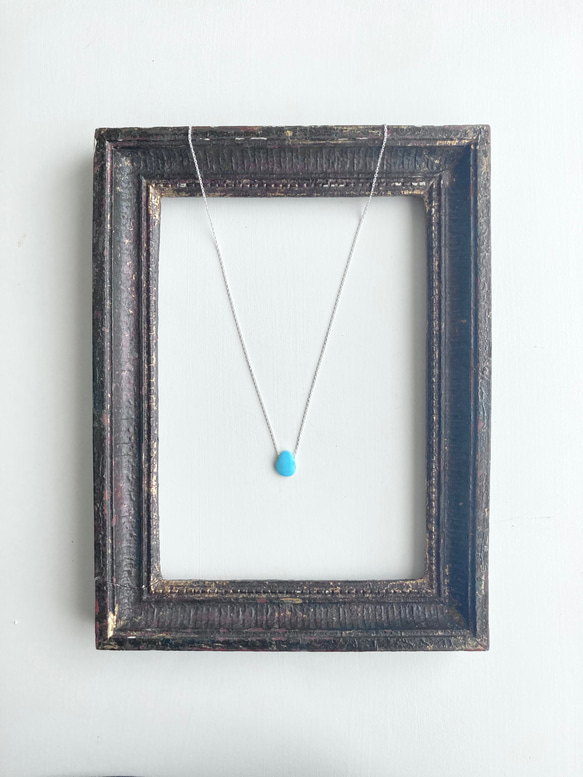 1718〕ターコイズネックレス✴︎スリーピングビューティー✴︎シルバー