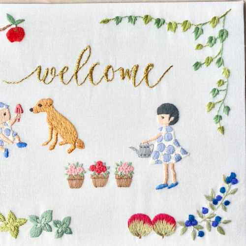 刺繍 ウェルカムボード ファミリーボード B5サイズ 受注製作
