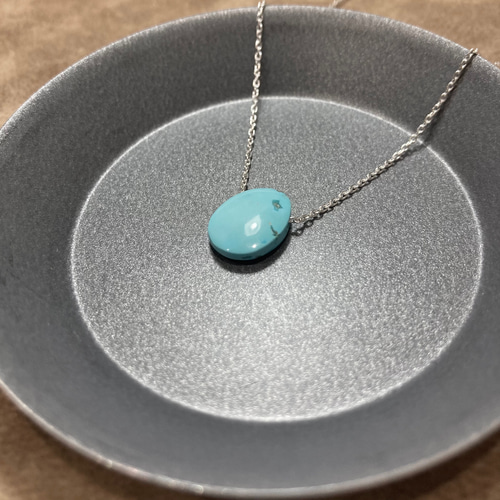 1718〕ターコイズネックレス✴︎スリーピングビューティー✴︎シルバー