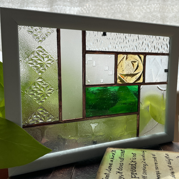 ステンドグラス パネル 昭和レトロ クリア+2 その他インテリア雑貨