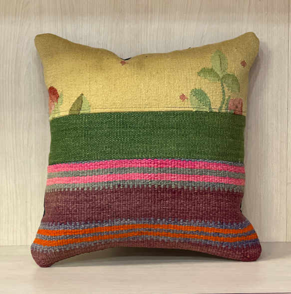 ビンテージラグ　トルコラグ　オールドキリム　クッションカバー　2点セット ビンテージラグ トルコラグ オールドキリム クッションカバー 2点