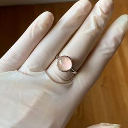 ガラス×シェル 選べるぷっくりガラス玉リング ラウンド 10mm 指輪 銅 シルバー シンプル ベゼル 8枚目の画像