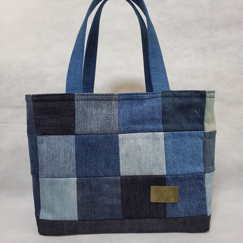 デニムパッチワークトートバック トートバッグ nonの雑貨屋さん 通販
