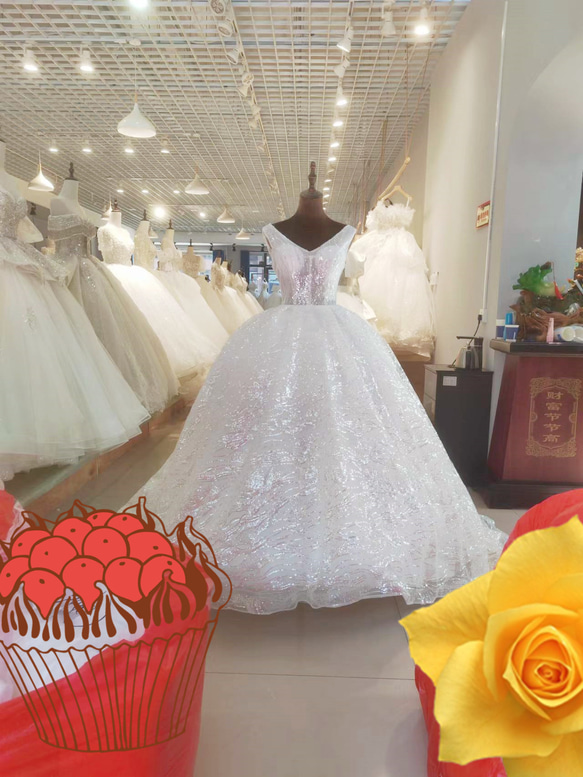 ♡】プリンセス風結婚式ドレス ロマンチック