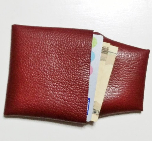 背ポケット付きカシメコインケース 3枚目の画像