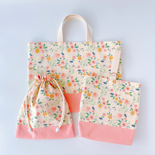 ≪ マーガレットフラワー ≫ 【 入園入学3点セット 】 レッスンバッグ