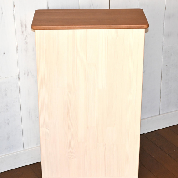 木製　ダストボックス  フタ付きゴミ箱　ごみ箱   30㍑ゴミ袋　薄型 9枚目の画像