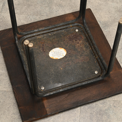 古材で作ったサイドテーブル　木材：栗(くり）の木／脚：アイアン 8枚目の画像