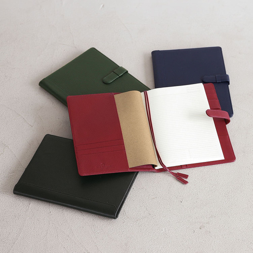 A5サイズ】ノートカバー 本革 A5 スリム 2冊収納 カード5枚収納可 手帳