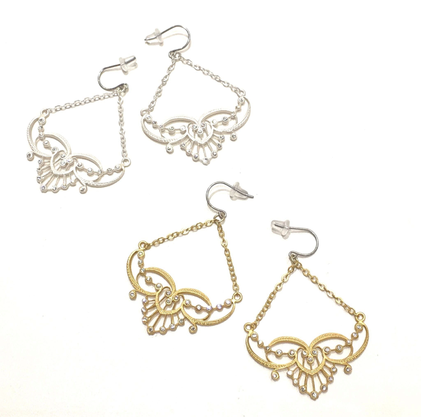 コスチュームジュエリー／フランスパーツ/アンティーク調/ピアス【Deux Y】DFP-004