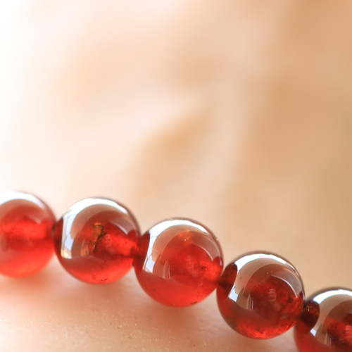 ☆プレミアムブレス☆…☆ヘソナイト（オレンジ）ガーネット：9.5ミリ