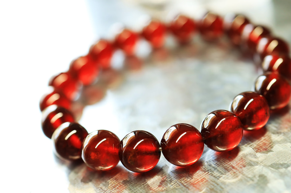 ☆プレミアムブレス☆…☆ヘソナイト（オレンジ）ガーネット：9.5ミリ