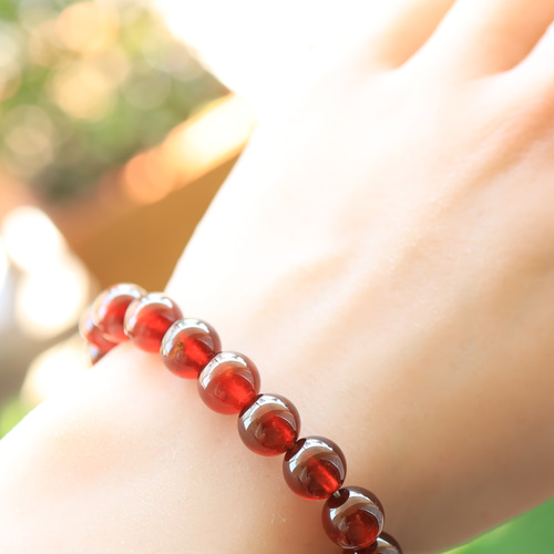 ☆プレミアムブレス☆…☆ヘソナイト（オレンジ）ガーネット：9.5ミリ