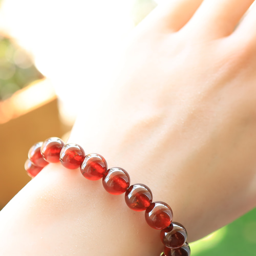 ☆プレミアムブレス☆…☆ヘソナイト（オレンジ）ガーネット：9.5ミリ