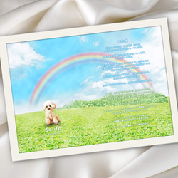 虹の橋アート お仕立て券 | ペットロス お供え グリーフケア 似顔絵 メモリアル ポスター [gift01] 8枚目の画像