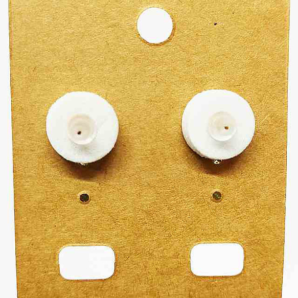 【100個】ピアスクッション★12mm★ピアスパッド 保護スポンジ 台紙固定 イヤリング(sponge-w12) 5枚目の画像