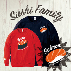 Sushi Family 鮭×いくらTシャツ 16枚目の画像