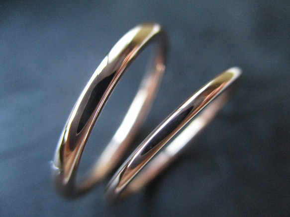 【結婚指輪SOLIS】  APOLO アポロ 2本セット限定特別価格　PT950•K18鍛造指輪 5枚目の画像