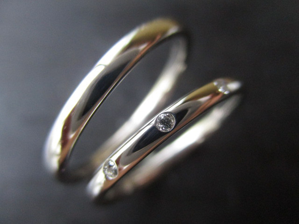 【結婚指輪SOLIS】  APOLO アポロ 2本セット限定特別価格　PT950•K18鍛造指輪 14枚目の画像