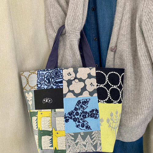 ミナペルホネン Lサイズ パッチワーク トートバッグ トートバッグ