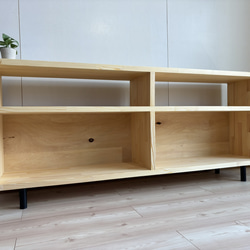 サイズオーダー可】木のぬくもり感じる飾り棚/レトロモダン 本棚・絵